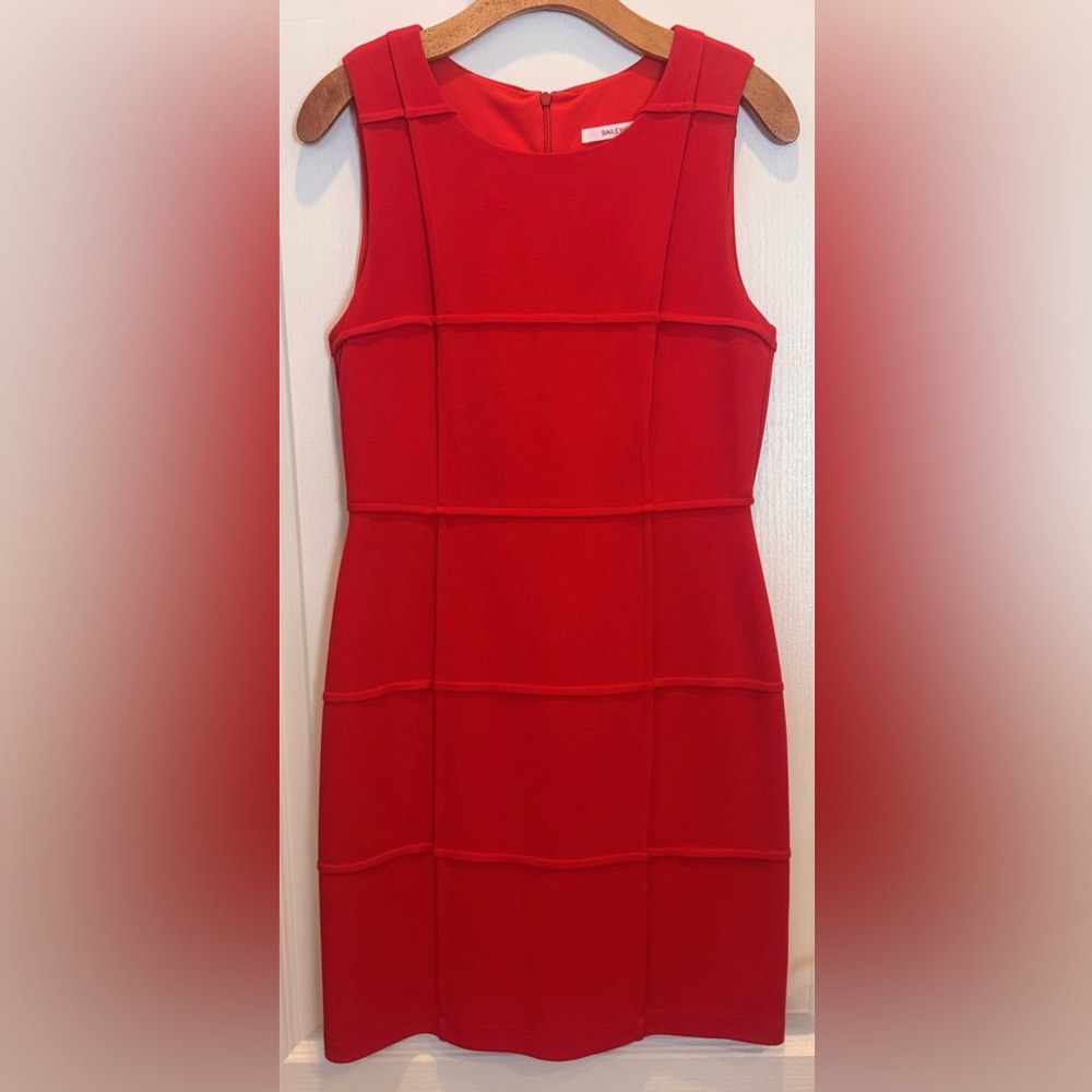 BAILEY 44 Puzzle Cube Sleeveless Bodycon Dress in Red M